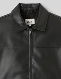 Blouson zipp&eacute; tissu enduit