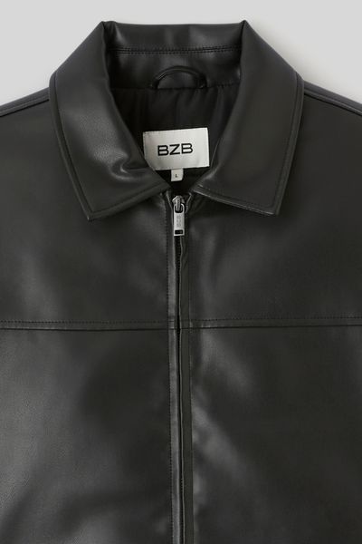 Blouson zipp&eacute; tissu enduit