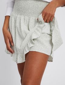 Jupe short imprimé fleurs