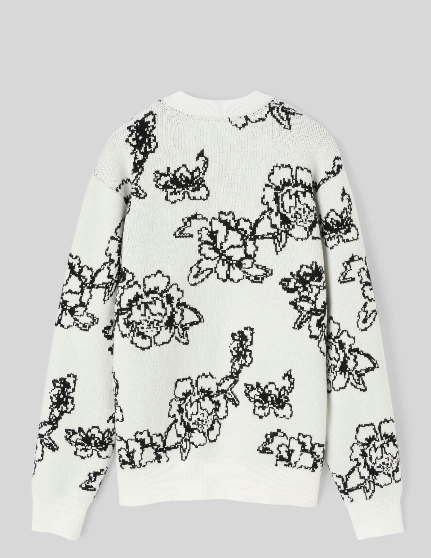 Pull jacquard fleurs