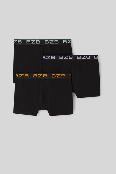 Lot de 3 boxers élastiques constrastés