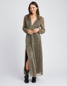 Robe longue pliss&eacute;e
