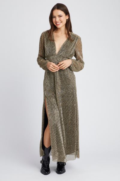 Robe longue pliss&eacute;e