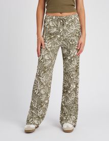 Pantalon fluide droit imprimé