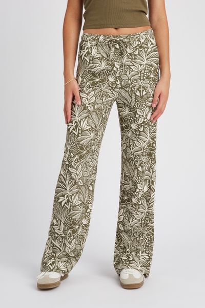 Pantalon fluide droit imprimé