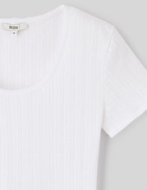 T-shirt pointelle