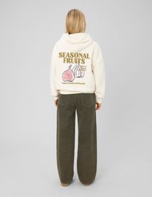Sweat &agrave; capuche imprim&eacute;