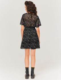 Robe courte imprimée en polyester recyclé