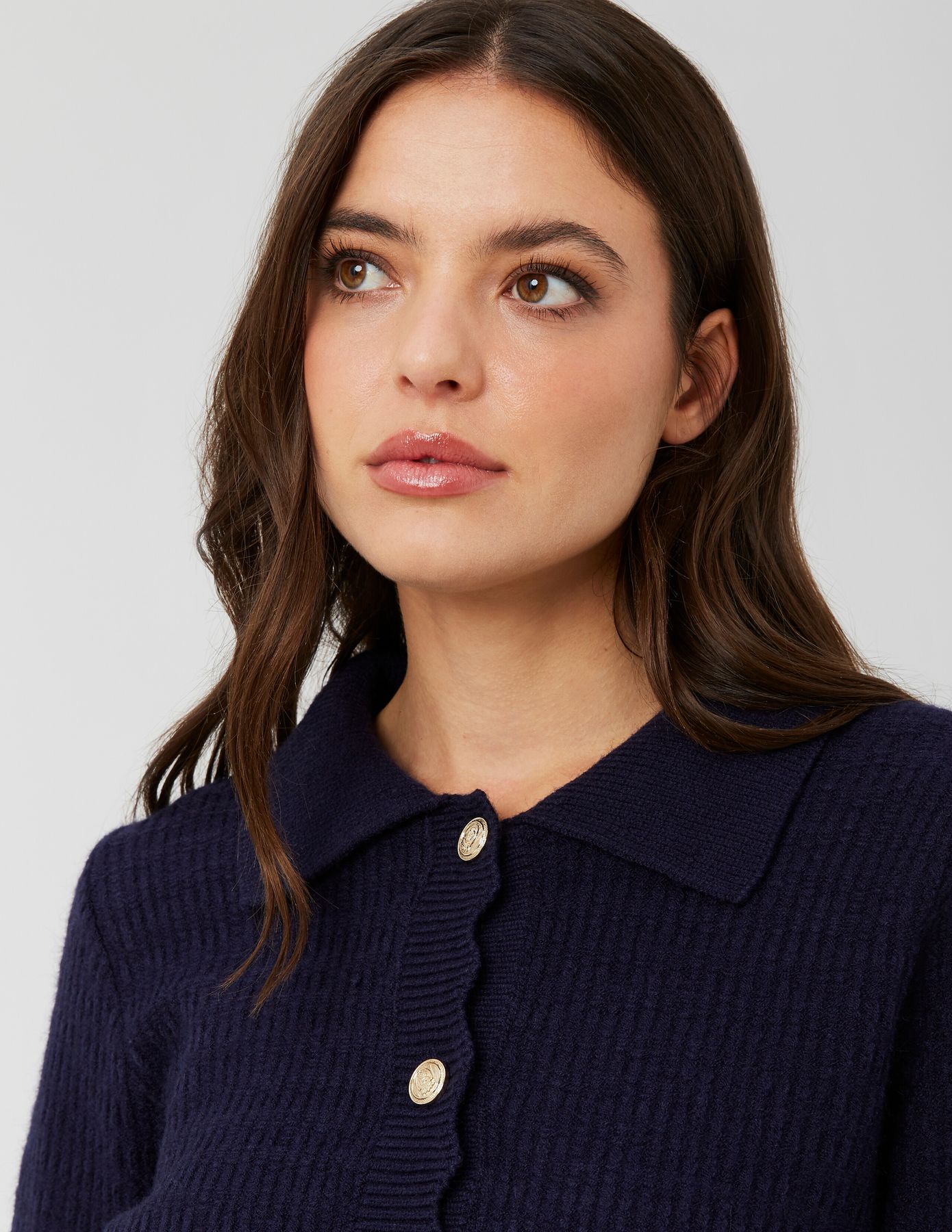 Gilet col polo boutonné