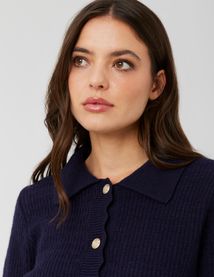 Gilet col polo boutonné