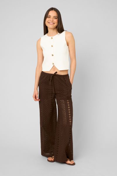 Pantalon broderie anglaise