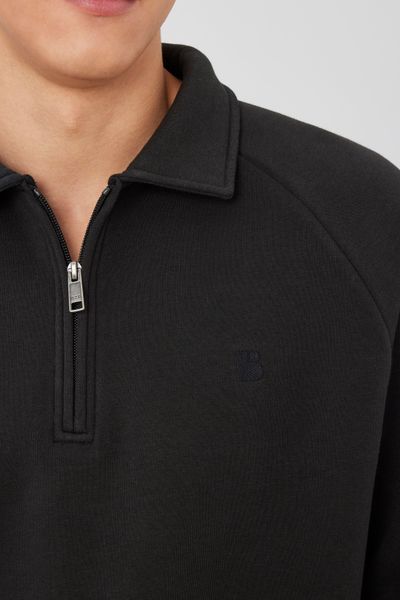 Sweat col polo zippé