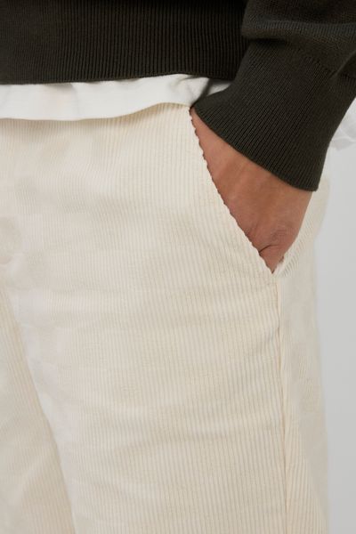 Pantalon velours fantaisie damier