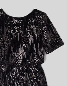 Combishort velours sequins