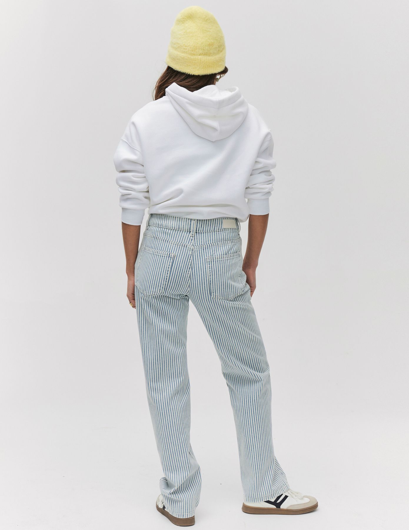 Jean straight rayé