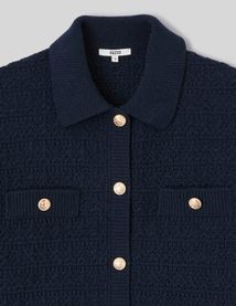 Gilet boutonn&eacute; col polo