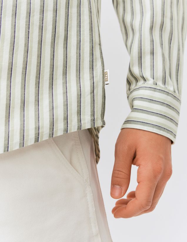 Chemise rayée droite