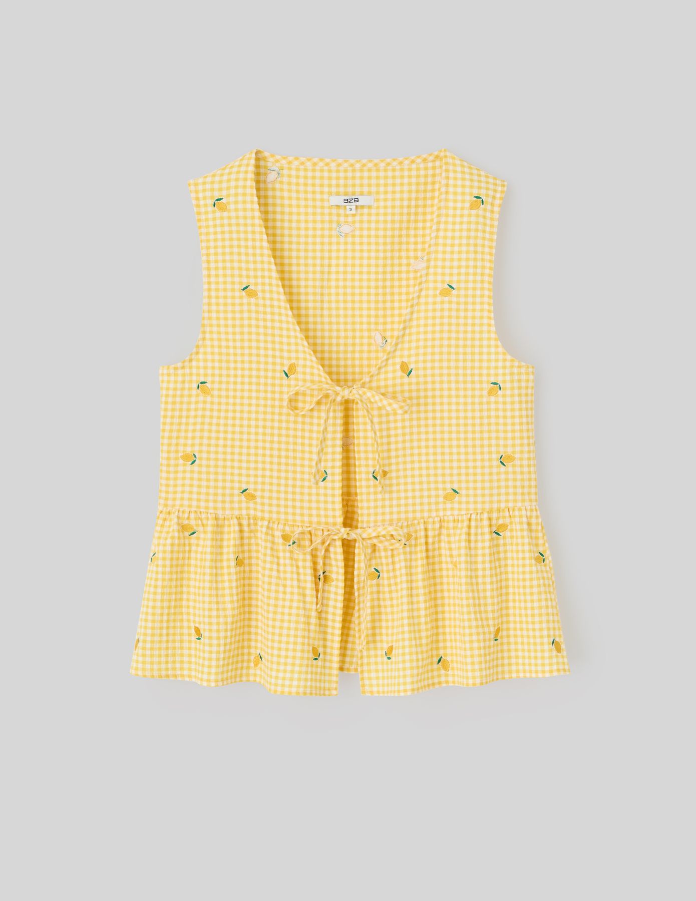 Blouse à nouer motif vichy