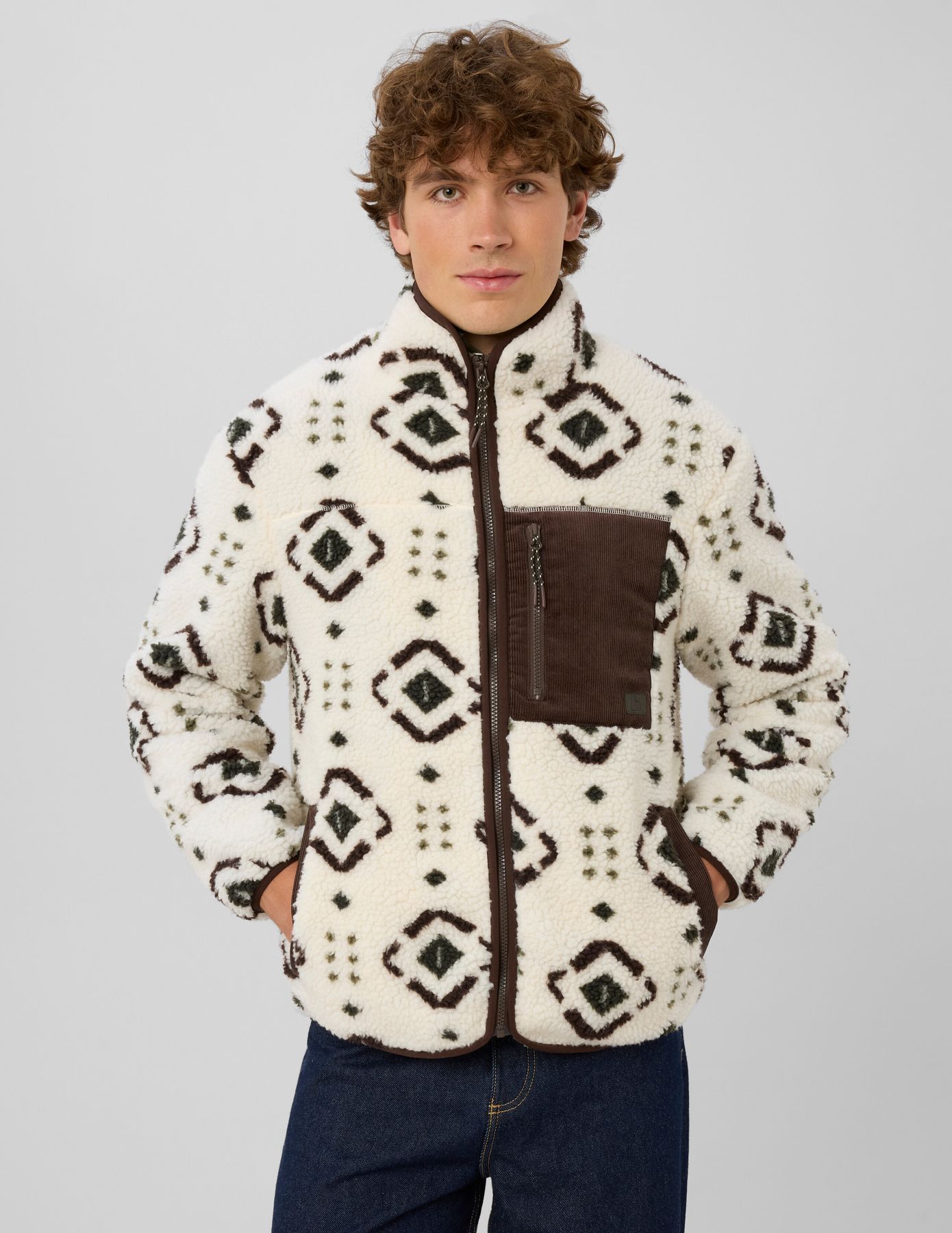 Veste zipp&eacute;e imprim&eacute;e