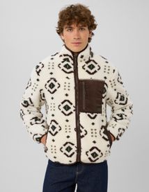 Veste zipp&eacute;e imprim&eacute;e