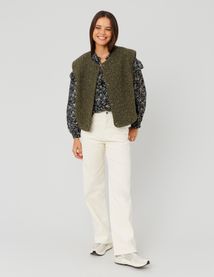 Pantalon straight velours