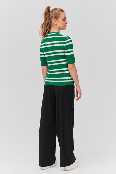 Polo ajouré rayé