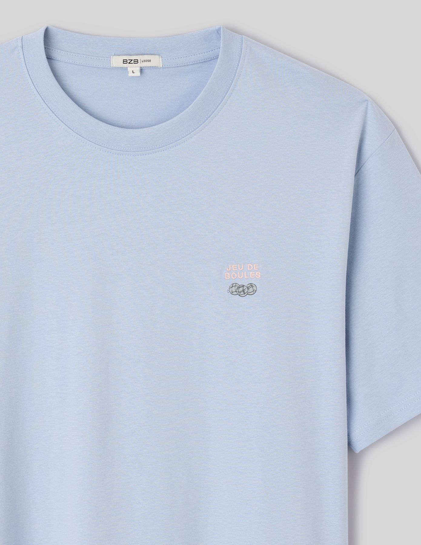 T-shirt broderie poitrine