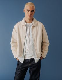 Veste zippée col velours