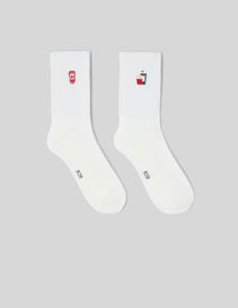 Lot de 2 chaussettes brod&eacute;s
