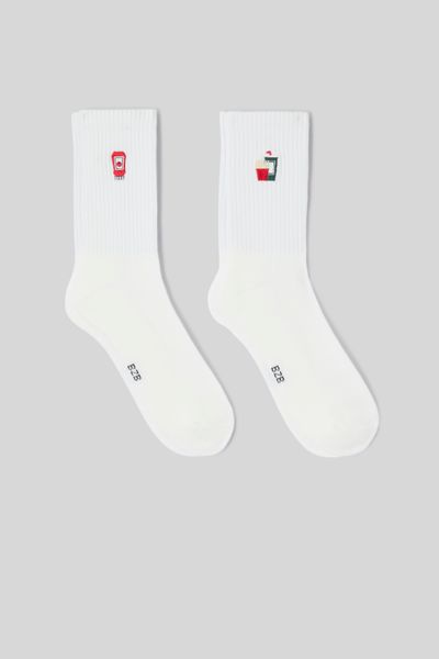 Lot de 2 chaussettes brod&eacute;s