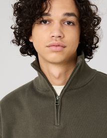 Pull col montant zippé