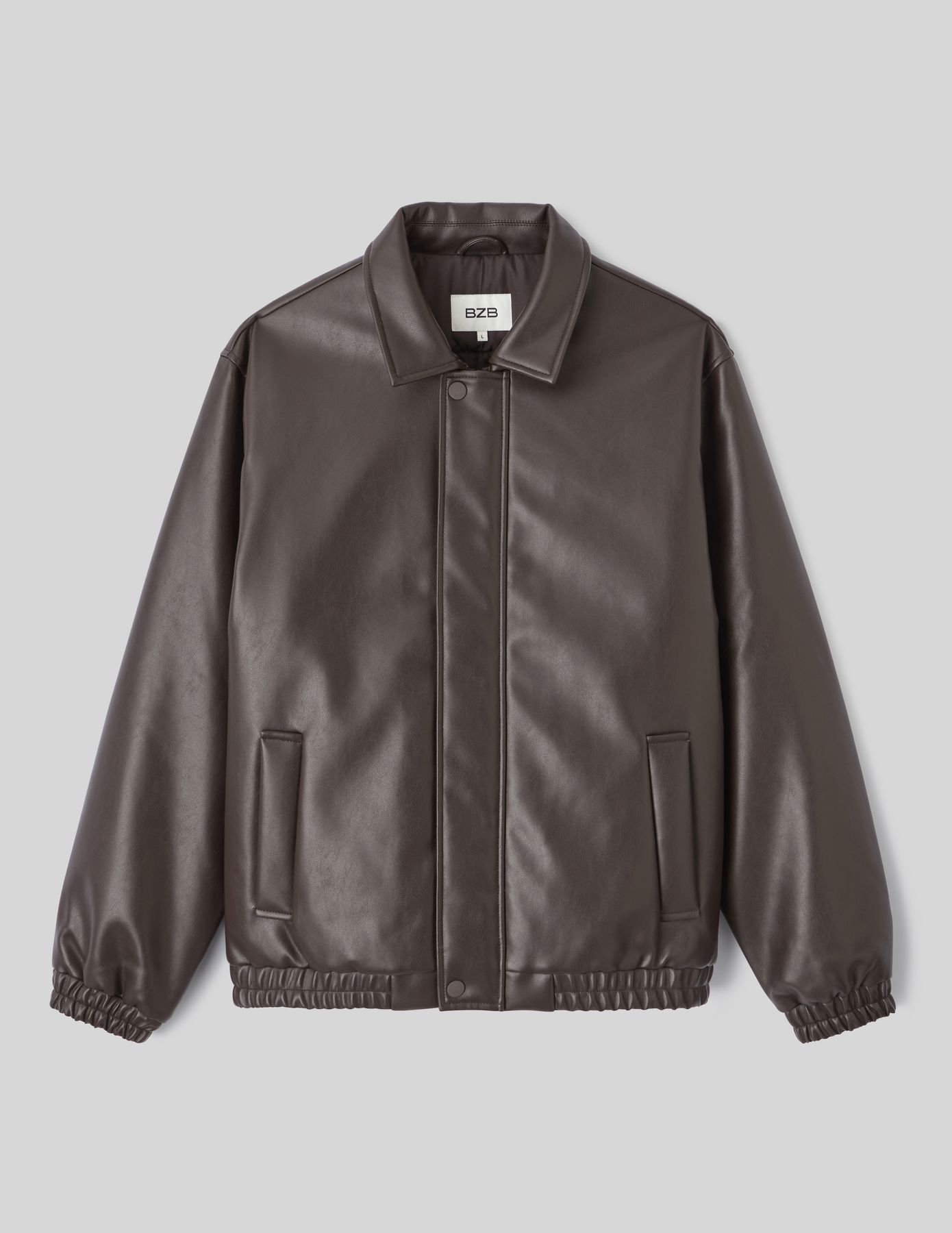 Blouson zippée en tissu enduit