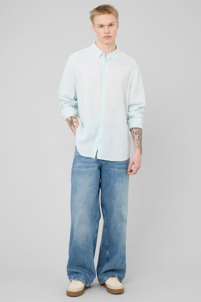 Chemise manches longues viscose lin