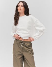 Sweat cropped découpes sport