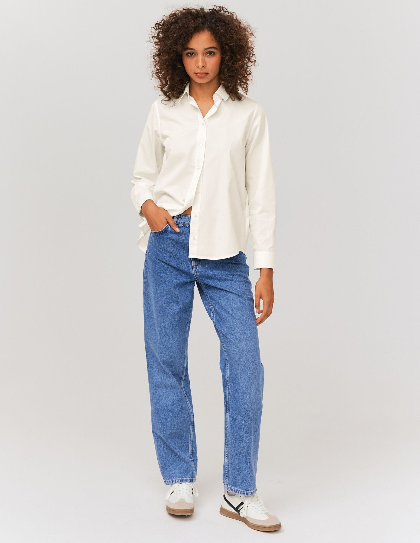 Chemise en popeline unie