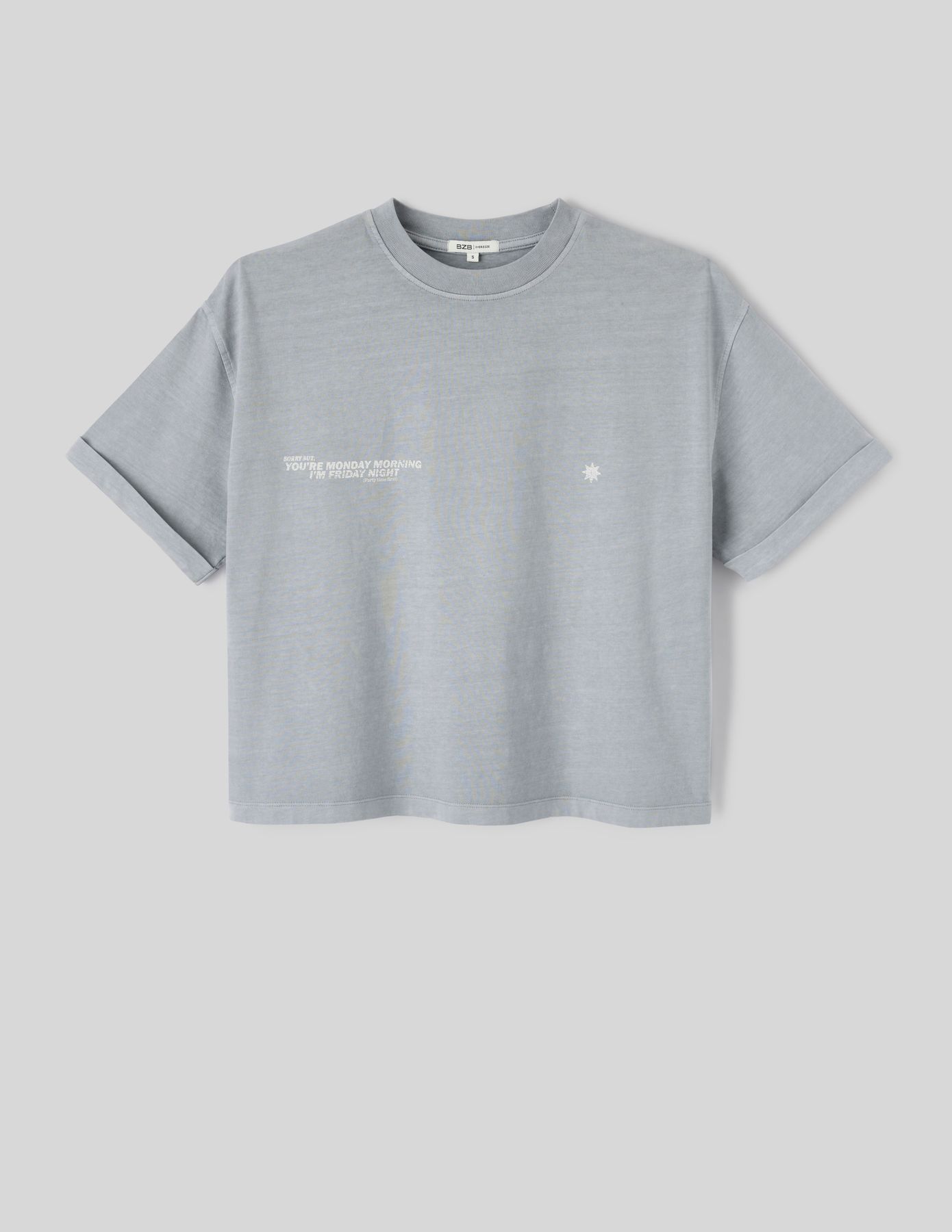 T-shirt délavé imprimé