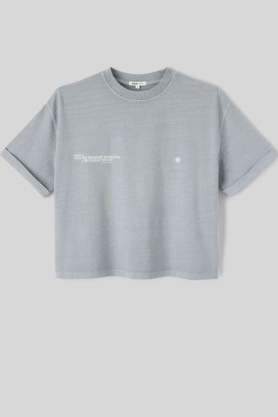 T-shirt délavé imprimé