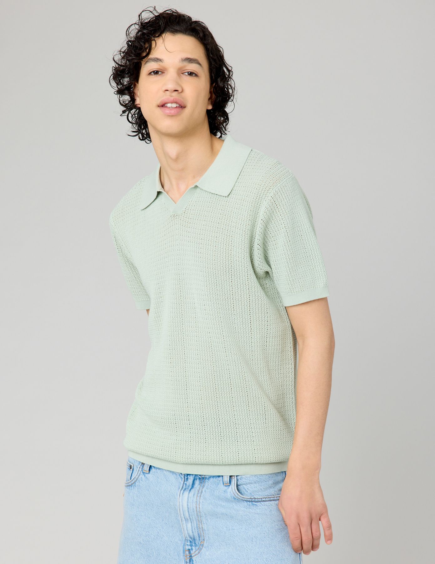 Polo maille ajourée