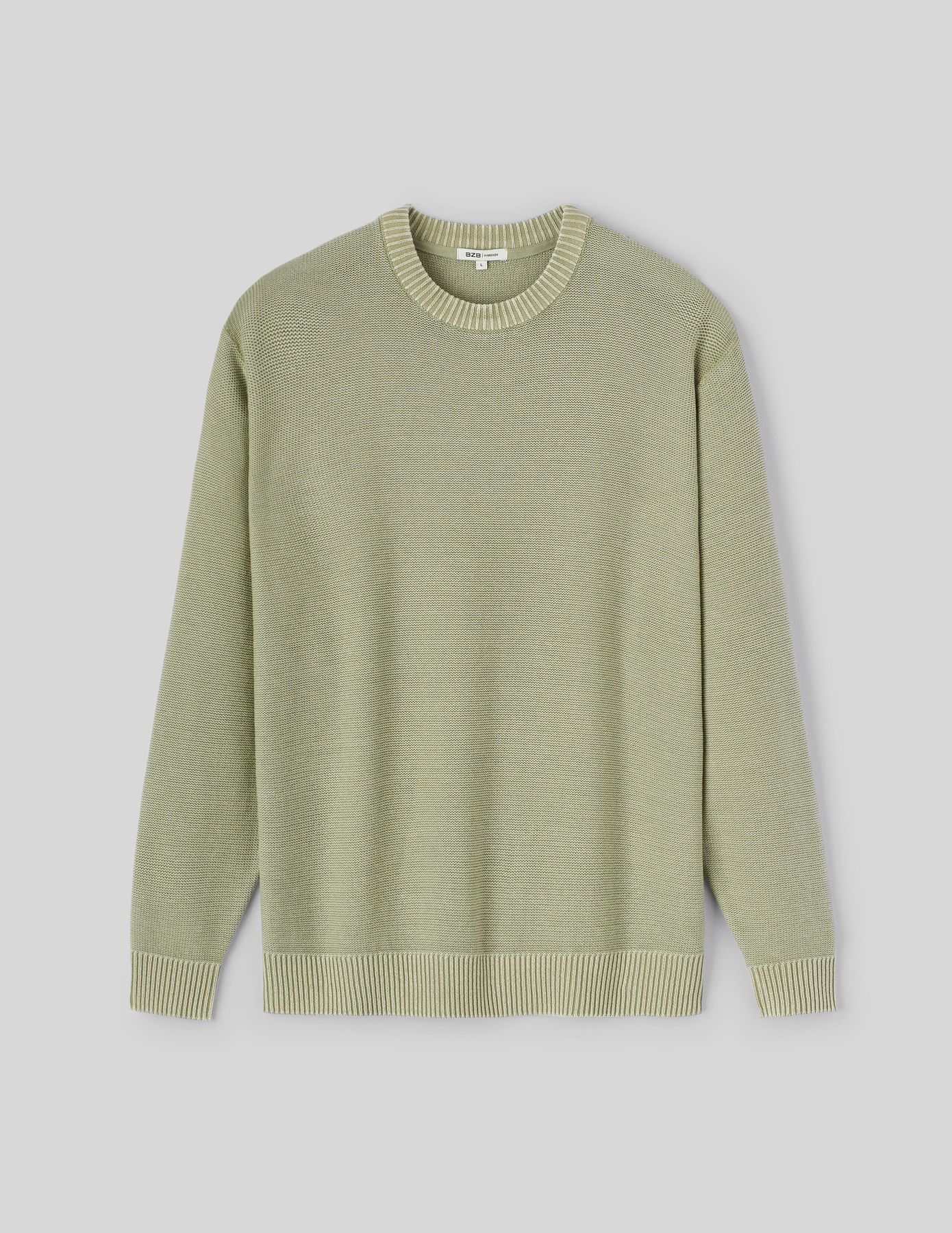 Pull col rond teint en pi&egrave;ce