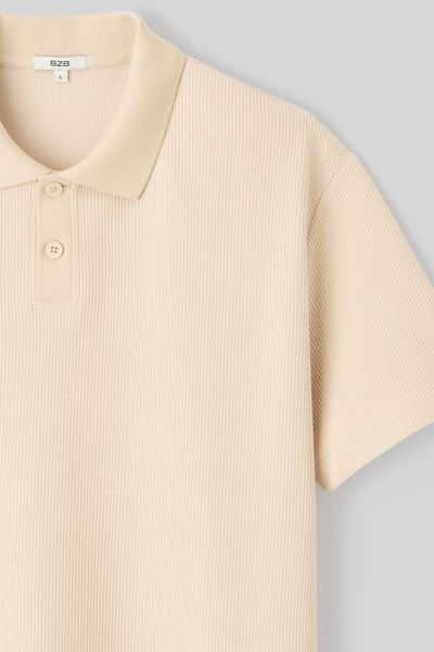 Polo maille gauffrée