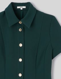 Robe col chemise boutonn&eacute;e