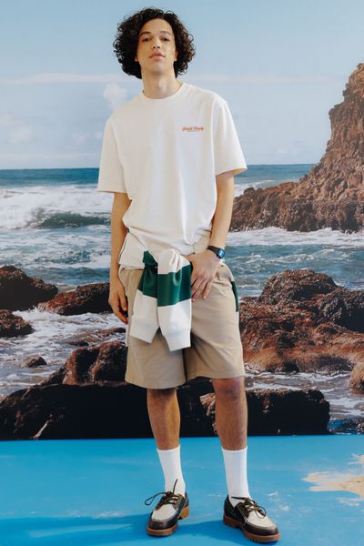 Bermuda chino &agrave; plis