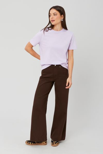 Jean wide leg marron