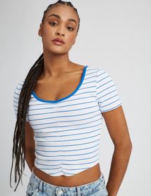 T-shirt court rayé