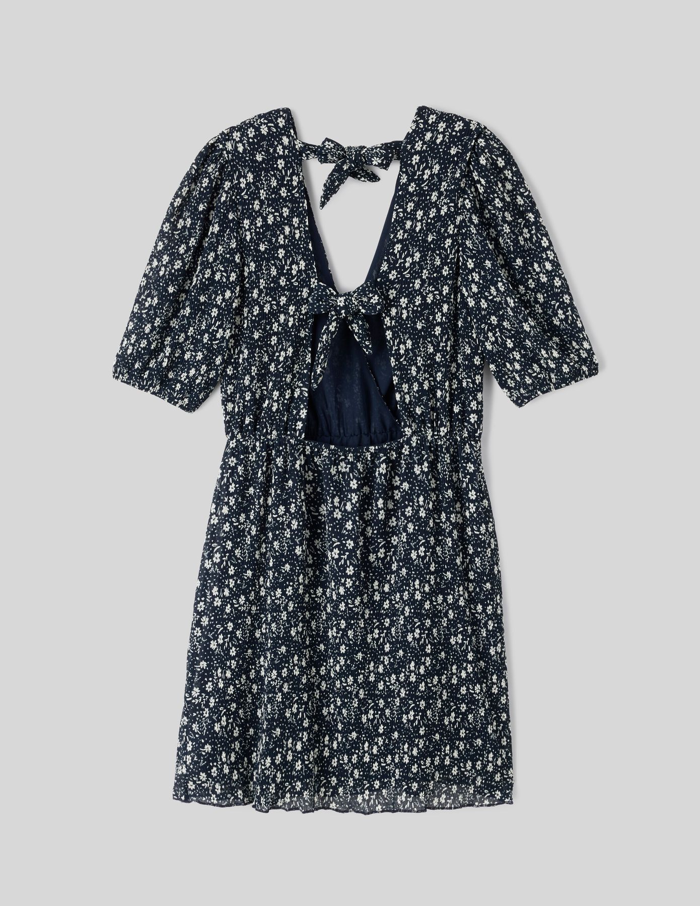 Robe courte plissée imprimée