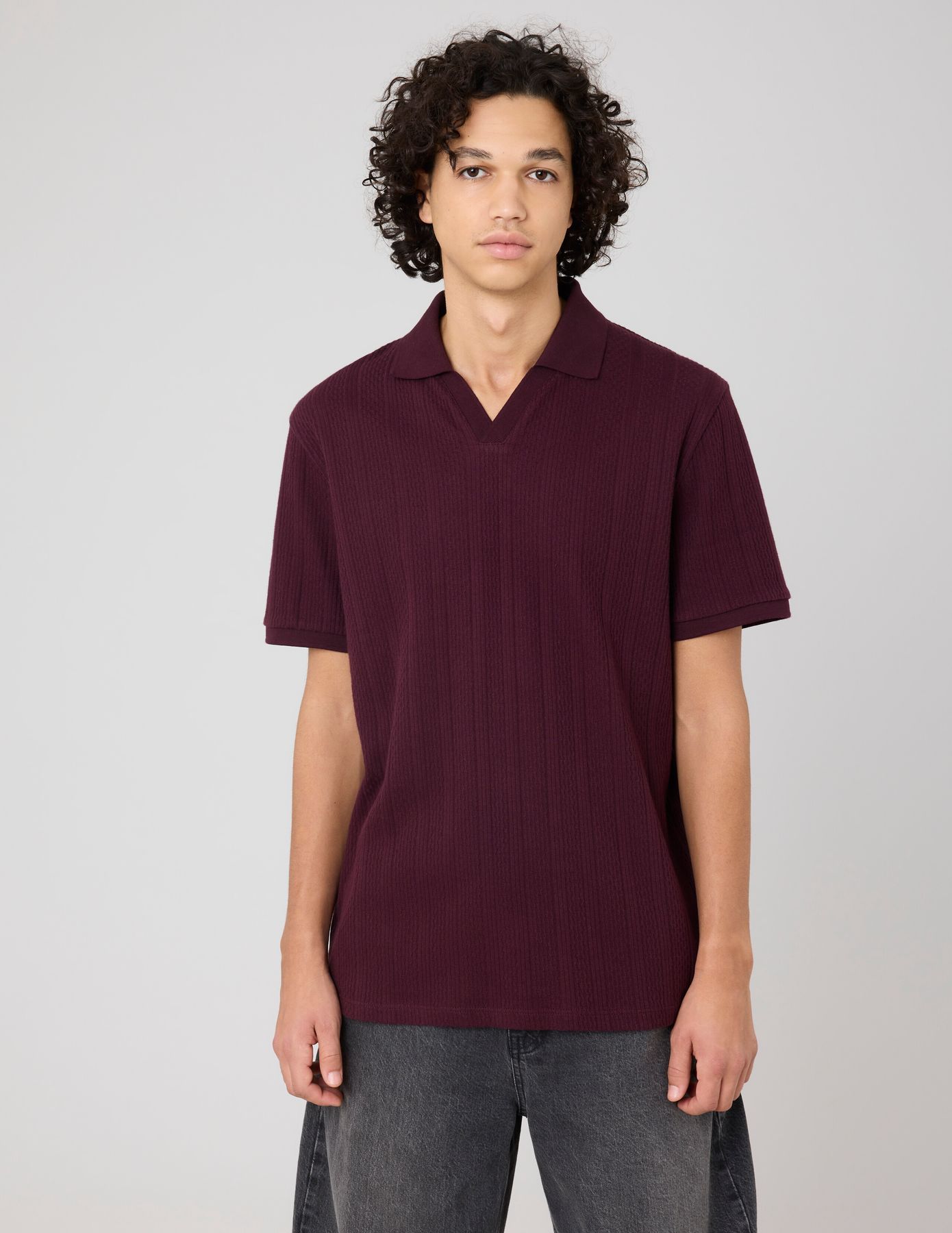 Polo maille fantaisie