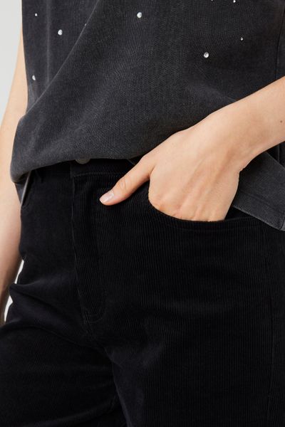 Pantalon straight velours