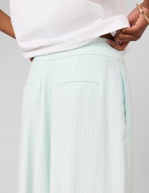 Pantalon fluide ceinture asym&eacute;trique