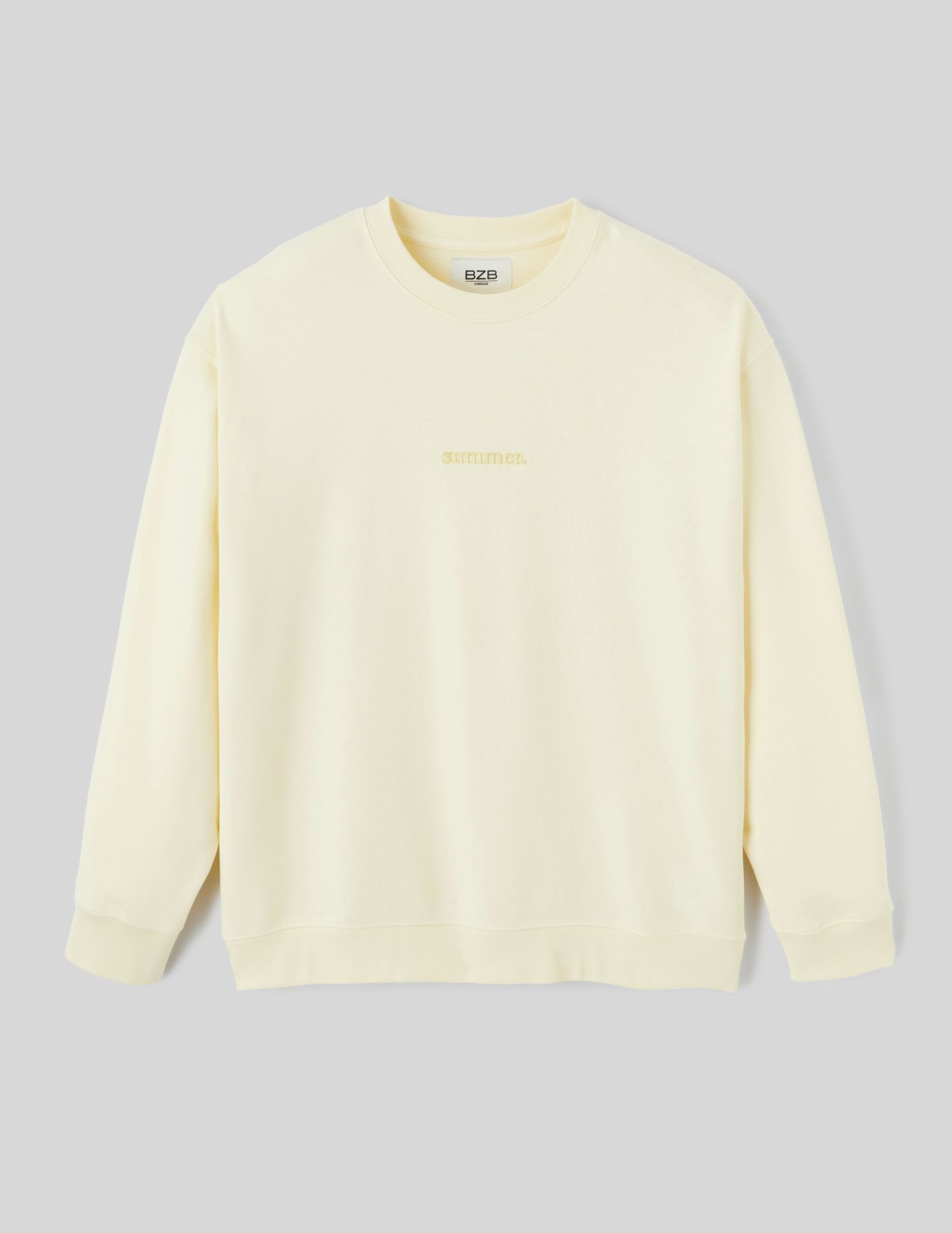 Sweat col rond broderie poitrine