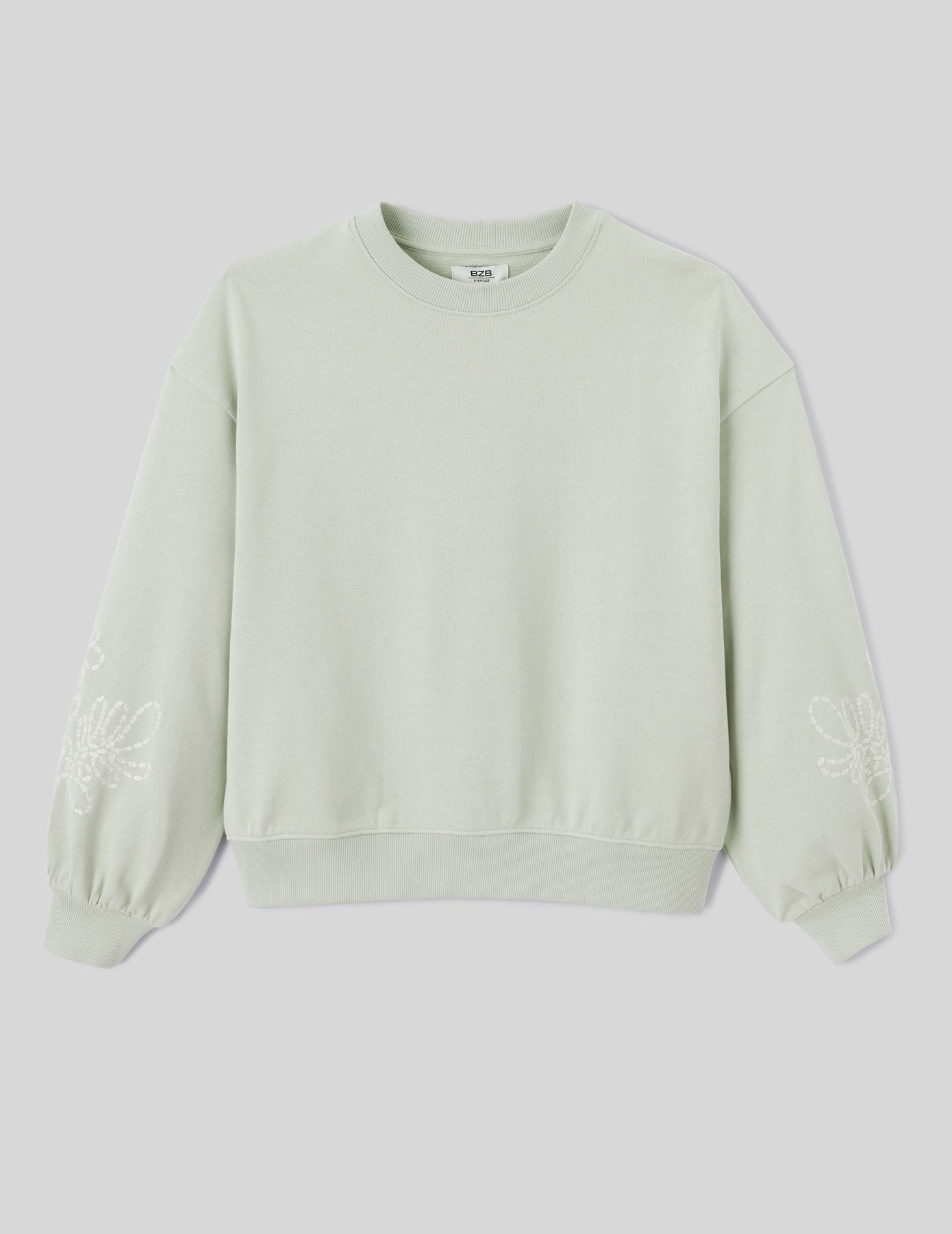 Sweat brodé manches